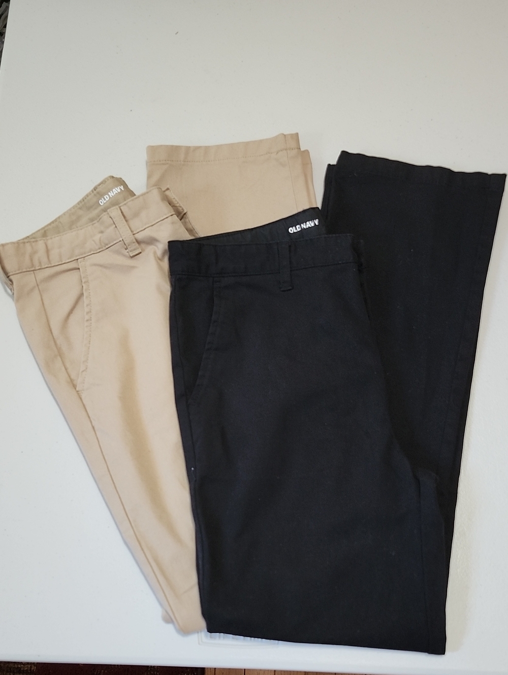 2 pairs EUC Sz14Y Old Navy Chinos in Black and Khaki